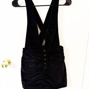 Free people corduroy black overall dress